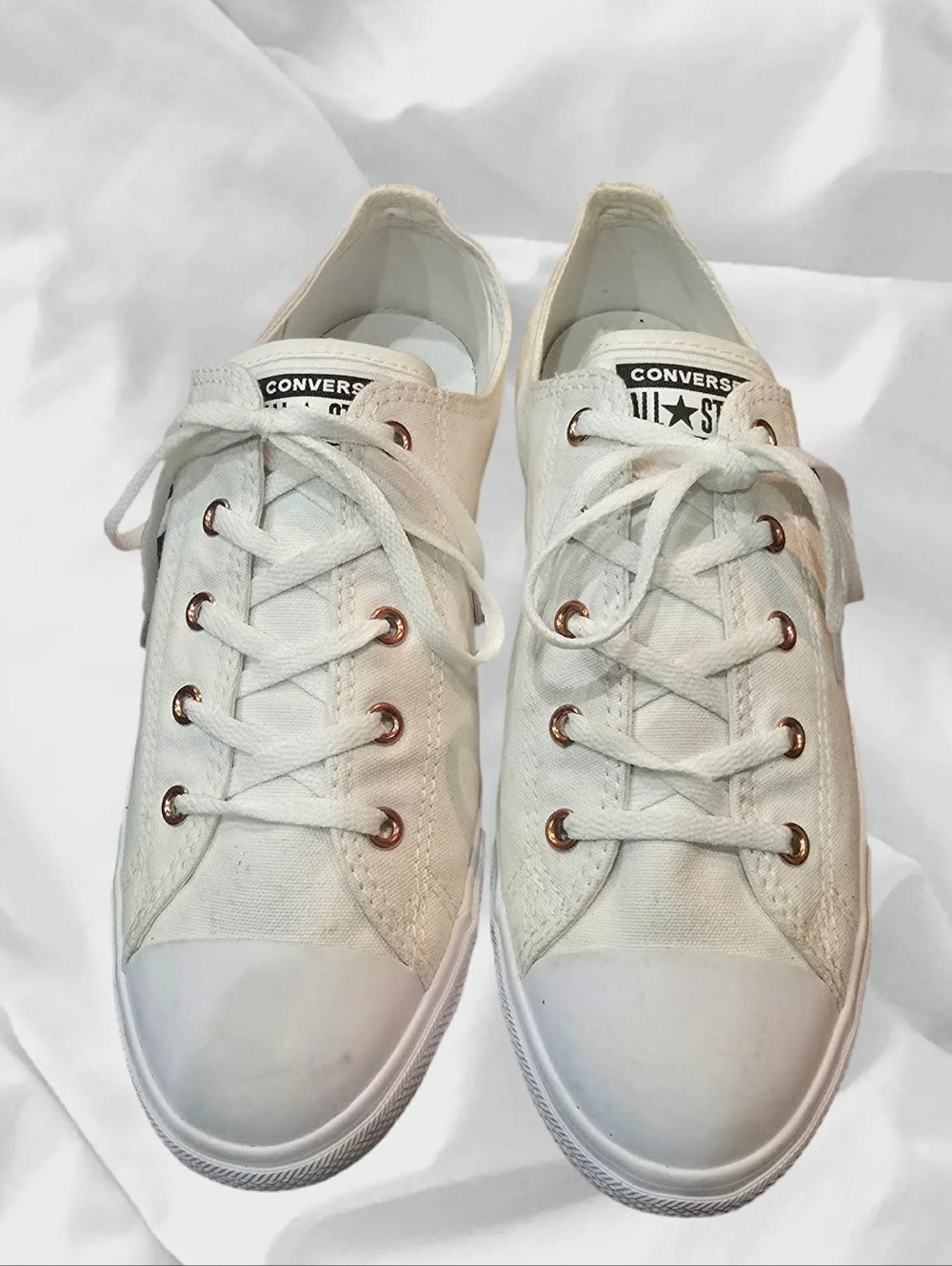 Classy! Converse All Stars Dainty Precious Metals Sneakers In Rose Gold